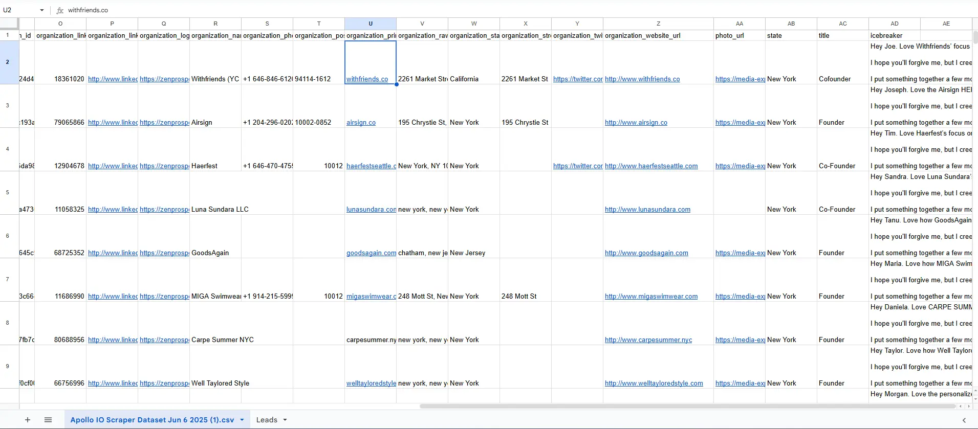 Generated icebreaker examples